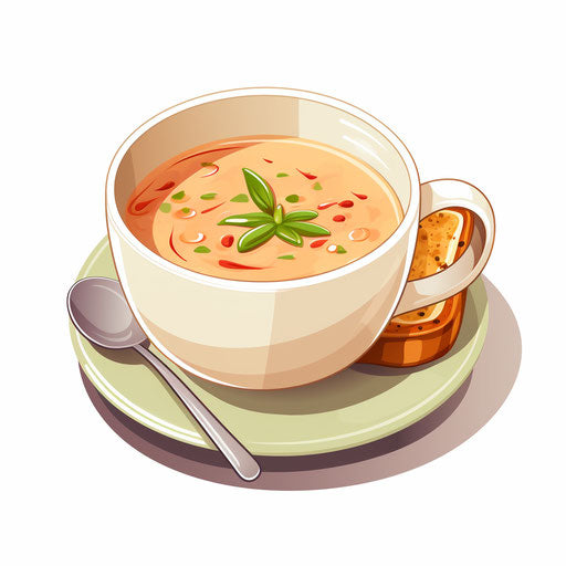 Soup Clipart in Pastel Colors Art Style Illustration: 4K Vector & PNG ...