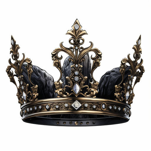 King Crown Clipart in Chiaroscuro Art Style: 4K & SVG – IMAGELLA