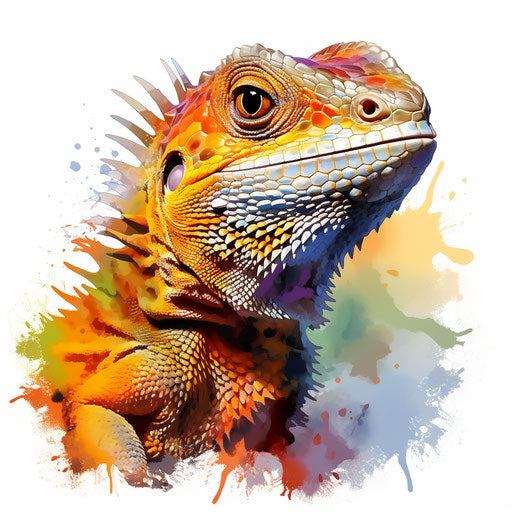 Lizard Clipart: Oil Painting Style, 4K & SVG – IMAGELLA