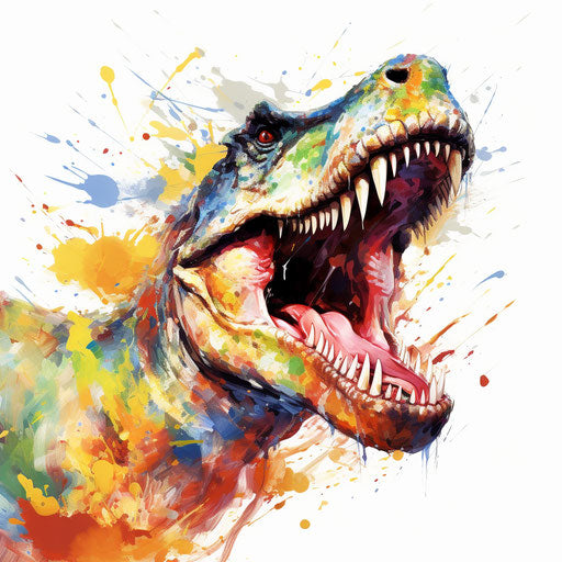 T Rex Clipart in Impressionistic Art Style: 4K Vector & Stencils – IMAGELLA