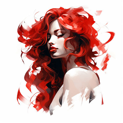 Turning Red Clipart in Chiaroscuro Art Style Artwork: 4K Vector & PNG ...