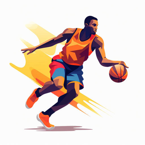 Playing Basketball Clipart: 4K & Vector in Minimalist Art Style – IMAGELLA