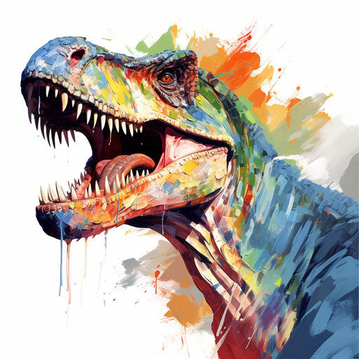 Dinosaur Clipart in Impressionistic Art Style: 4K Vector & Stencils ...