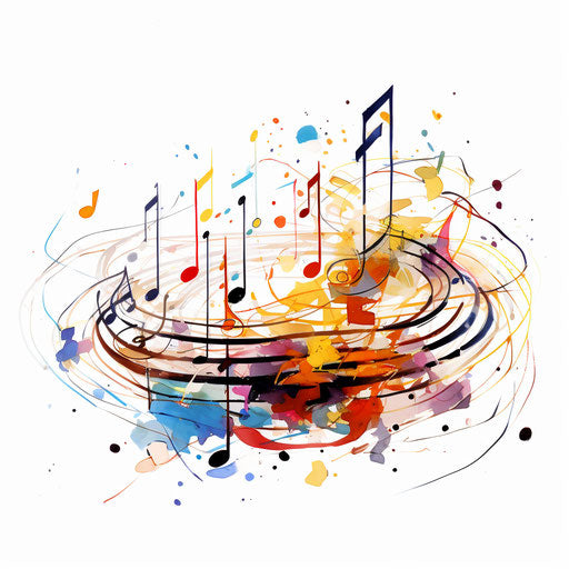 4K Vector Music Notes Clipart in Impressionistic Art Style – IMAGELLA