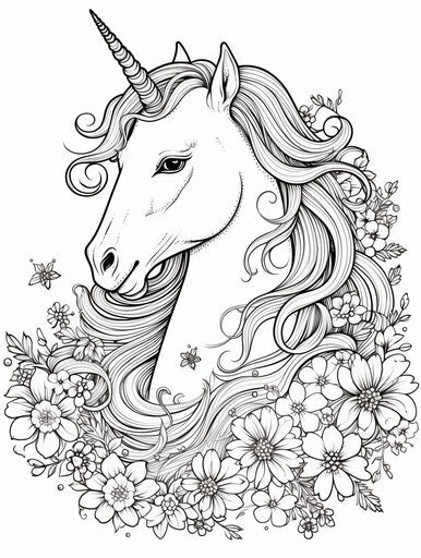 Skill-Building Unicorn Coloring Pages for Children – IMAGELLA