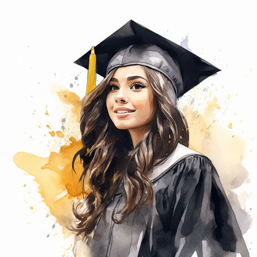 4K Graduation Clipart in Oil Painting Style: Vector & SVG – IMAGELLA