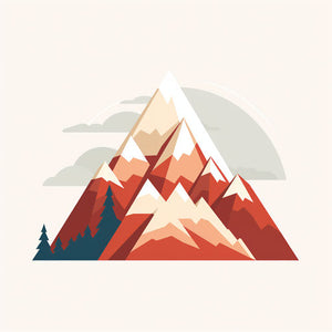 4K Mountain Clipart in Minimalist Art Style: Vector & SVG
