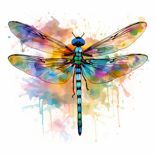 Dragonfly Clipart in Impressionistic Art Style: 4K Vector Art – IMAGELLA