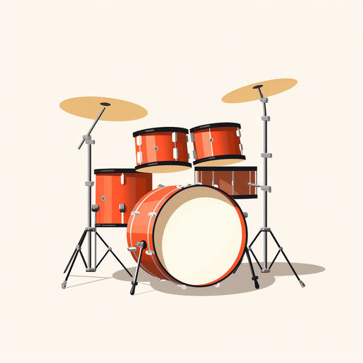 Drum Image in Minimalist Art Style: Vector Clipart in 4K – IMAGELLA