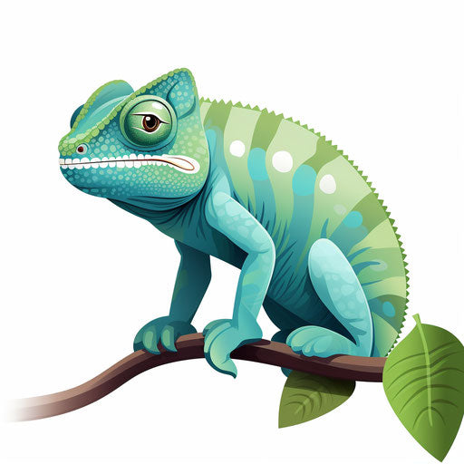 Chameleon Clipart in Minimalist Art Style: 4K Vector Clipart – IMAGELLA