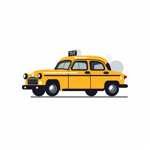 Taxi Clipart in Minimalist Art Style: HD Vector & 4K – IMAGELLA