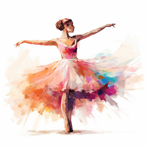 Vector & 4K Ballerina Clipart in Impressionistic Art Style – IMAGELLA