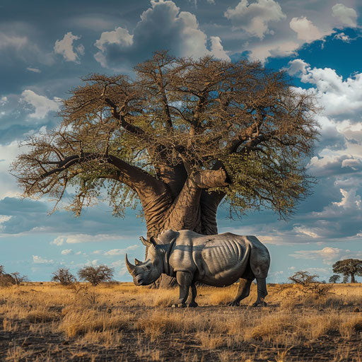 Western African Black Rhinoceros in the Wild: Stunning HD Views