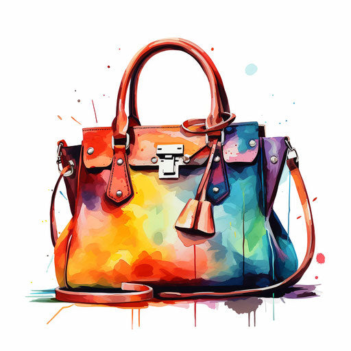 4K Vector Purse Clipart in Oil Painting Style