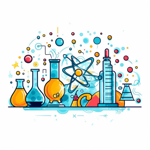 Science Clipart in Minimalist Art Style: 4K Vector Clipart