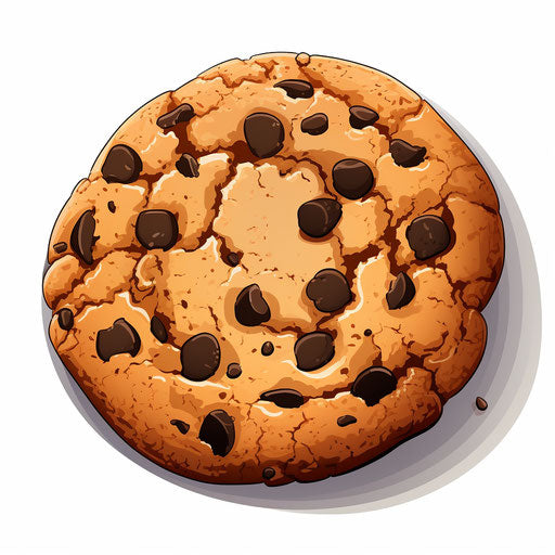 4K Vector Chocolate Chip Cookie Clipart in Minimalist Art Style