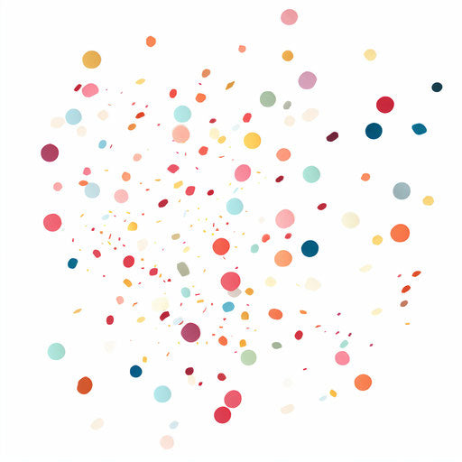 Confetti Clipart in Minimalist Art Style Artwork: 4K Vector & SVG ...