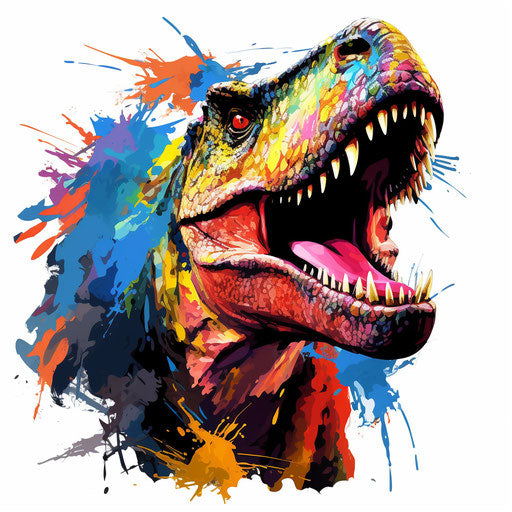 T Rex Clipart in Impressionistic Art Style: 4K Vector Clipart – IMAGELLA