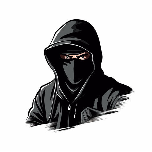 Robber Clipart in Minimalist Art Style Artwork: 4K Vector & PNG – IMAGELLA