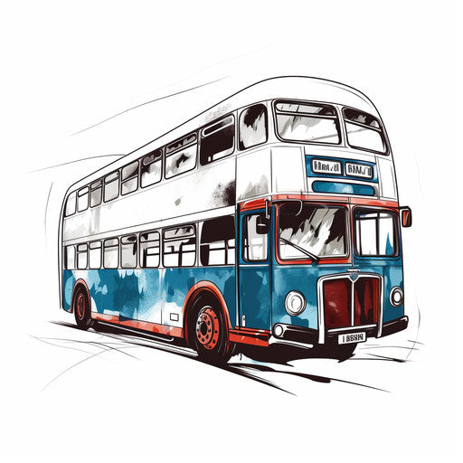 Bus Clipart in Chiaroscuro Art Style Artwork: High-Res 4K & Vector ...