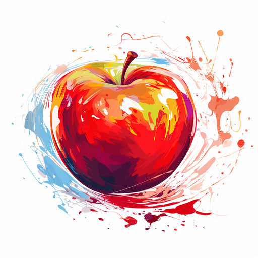 Apple Png Clipart in Impressionistic Art Style: High-Def Vector & 4K ...