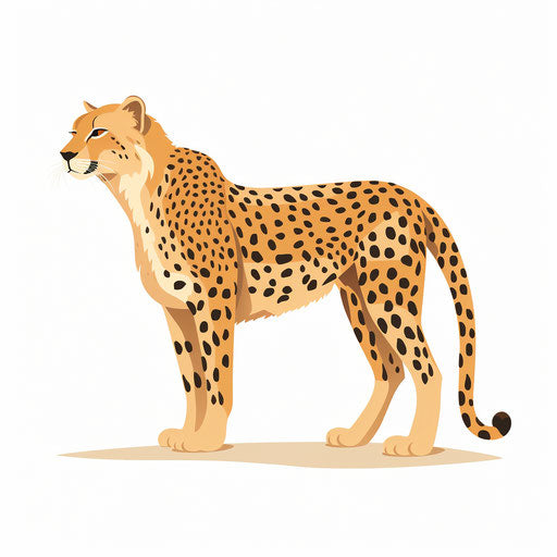 Vector & 4K Cheetah Clipart in Minimalist Art Style – IMAGELLA