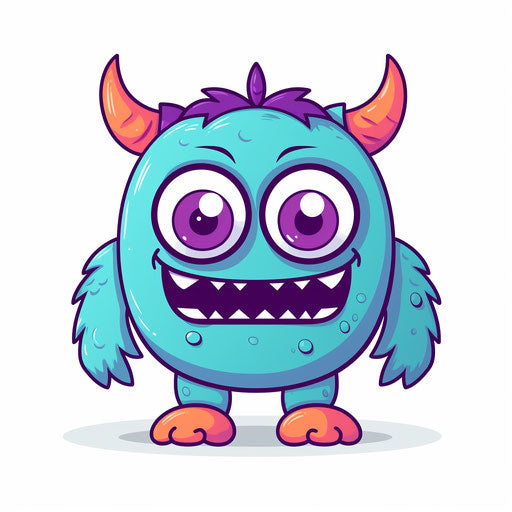 Monster Clipart: 4K & Vector in Minimalist Art Style – IMAGELLA