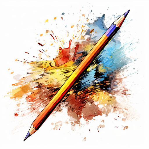 Pencil Clipart in Impressionistic Art Style: 4K & Vector