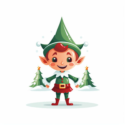 Elf Clipart in Minimalist Art Style Artwork: Vector, PNG, 4K – IMAGELLA