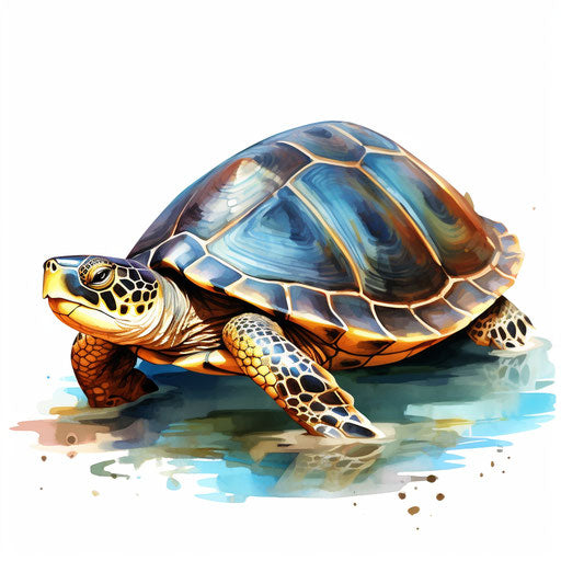 Vector & 4K Turtle Clipart in Oil Painting Style – IMAGELLA