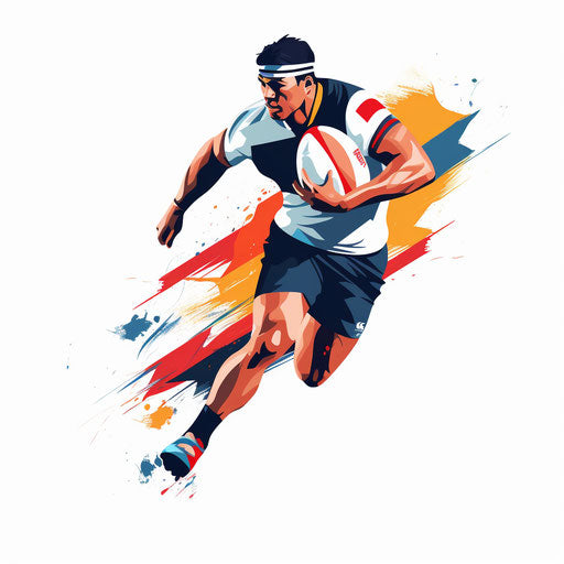 Rugby Clipart in Minimalist Art Style: Vector & 4K – IMAGELLA