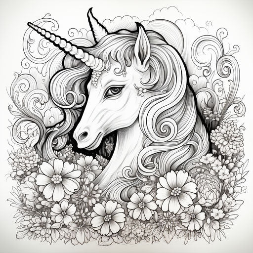 Create with Unicorn Coloring Pages - Art & Craft – IMAGELLA