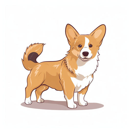 4K Vector Corgi Clipart in Minimalist Art Style – IMAGELLA