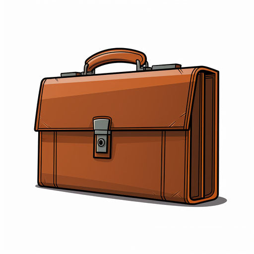 Briefcase Clipart in Minimalist Art Style Artwork: High-Res 4K & Vector ...