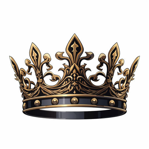 Chiaroscuro Art Styled Crown Vector Png Graphics: Vector, 4K – IMAGELLA