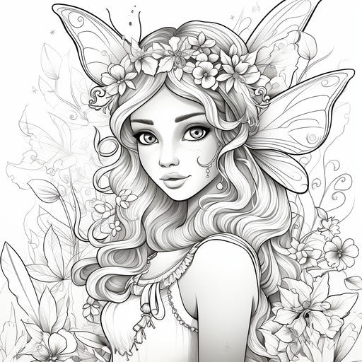 Skill-enhancing Fairy Coloring Pages - Kids' Growth – Imagella