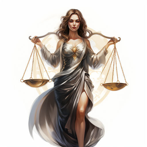 Justice Clipart in Oil Painting Style Illustration: 4K Vector & PNG ...