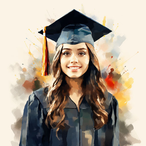 Graduation 2024 Clipart in Oil Painting Style: 4K Vector & SVG – IMAGELLA