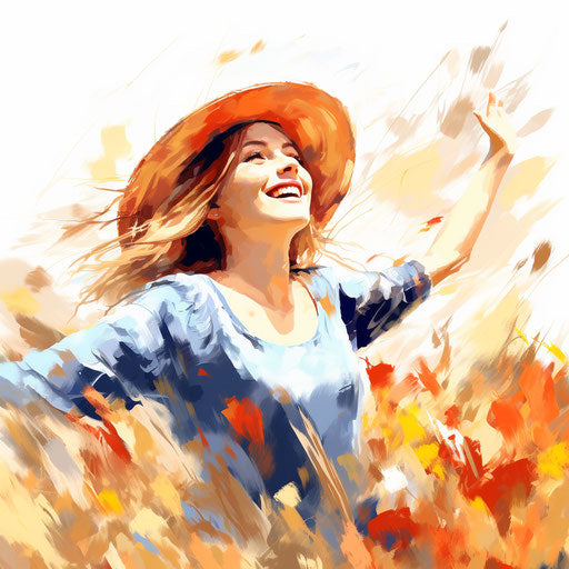 Happy Clipart in Impressionistic Art Style: Vector & 4K