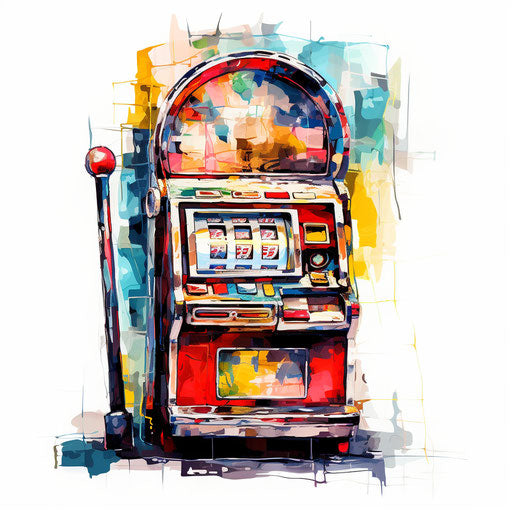 Slot Machine Clipart in Impressionistic Art Style: 4K Vector & Stencils ...