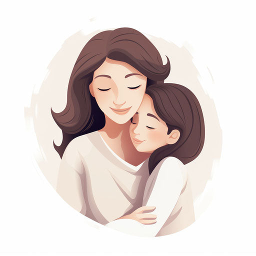 Mom Clipart in Minimalist Art Style Artwork: 4K Vector & PNG – IMAGELLA