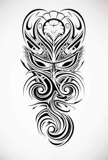 Tattoo sketch maori style for leg or shoulder Vector Image