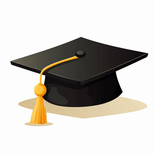 Vector & 4K Graduation Hat Clipart in Minimalist Art Style – IMAGELLA