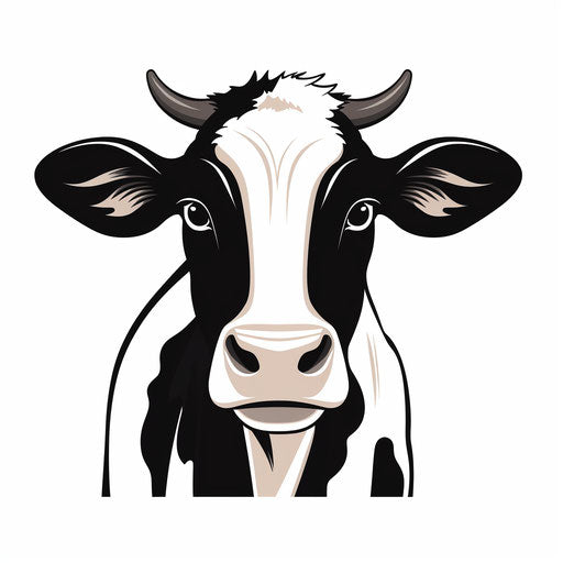 Cow Clipart: Minimalist Art Style, 4K & SVG – IMAGELLA