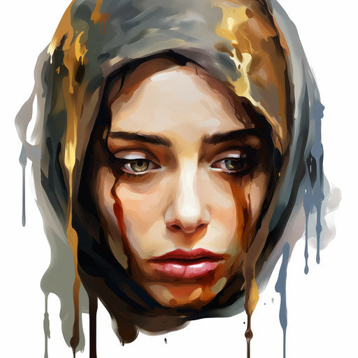 Sick Clipart in Oil Painting Style Artwork: Vector, PNG, 4K