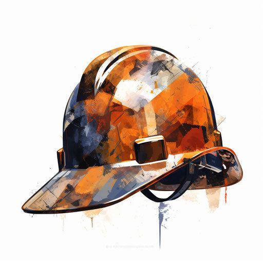 Hard Hat Clipart in Oil Painting Style: Vector & 4K