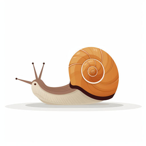 Minimalist Art Styled Snail Graphics: 4K Vector Art – IMAGELLA