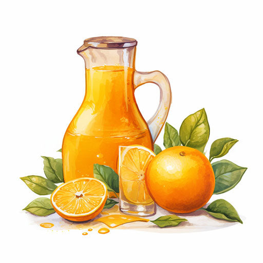 4K Orange Juice Clipart in Oil Painting Style: Vector & SVG – IMAGELLA