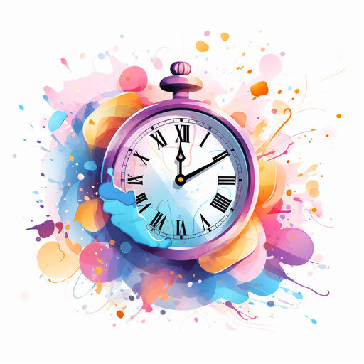 Time Clipart in Pastel Colors Art Style Art: High-Res 4K & Vector ...