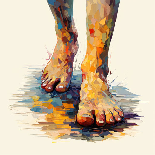 Foot Clipart in Oil Painting Style Illustration: 4K Vector & PNG